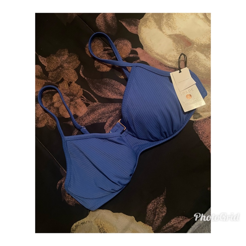 Beautiful blue bikini top